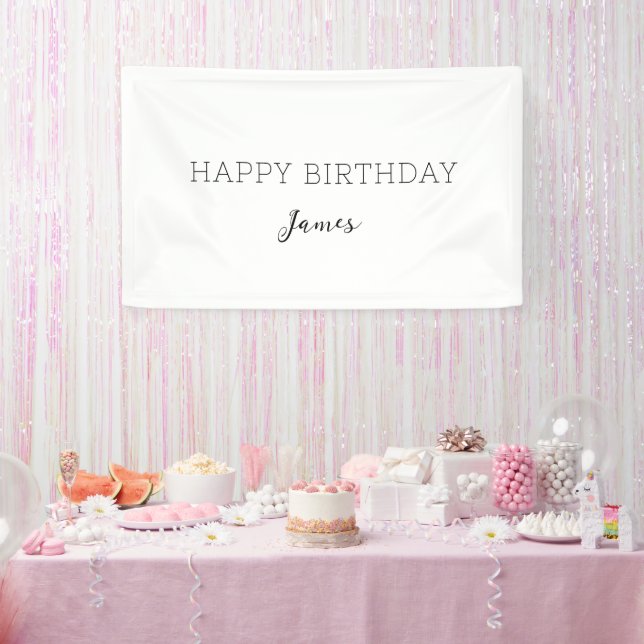 Custom Birthday Banner Personalised Birthday Name  (Party)