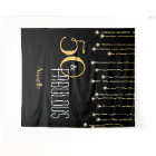 Custom Birthday Black Gold Photo Booth Backdrop