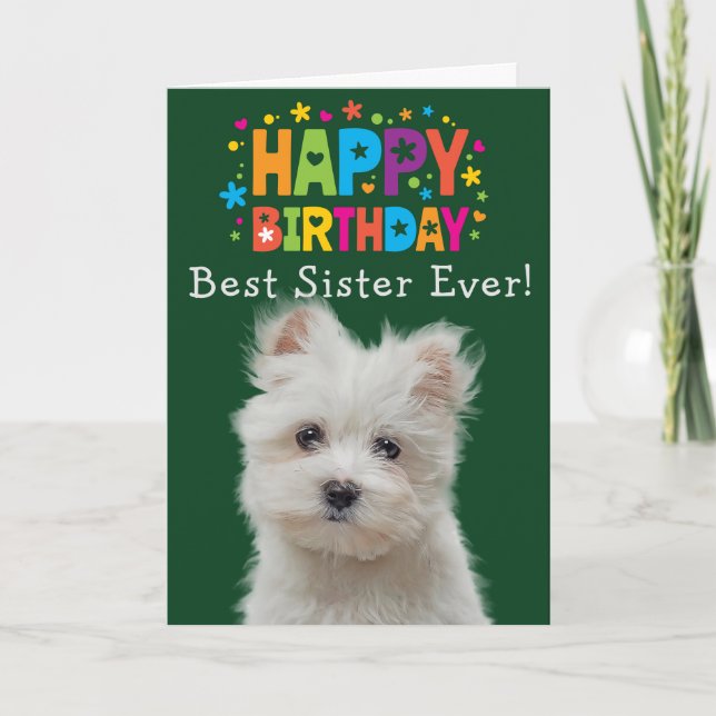Custom Birthday Card Best Sister Ever (Front)