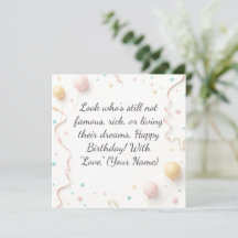 Custom Birthday Card – Personalised Greeting 