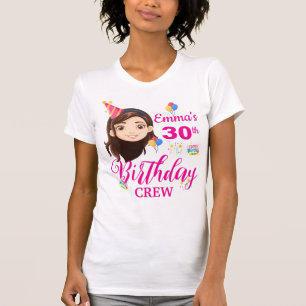 Custom Birthday Crew T-Shirt for Girls – Personali