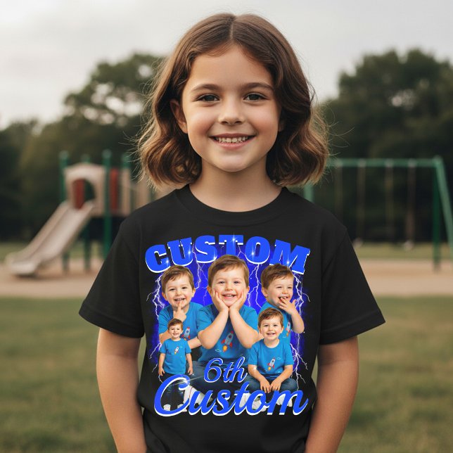 Custom birthday gift bootleg for your Kid 90s Tri-Blend Shirt (Creator Uploaded)