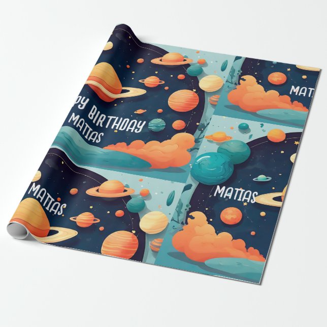 Custom birthday gift paper (Unrolled)