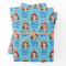 Custom Birthday Gift Wrapping Paper Party Hat Blue