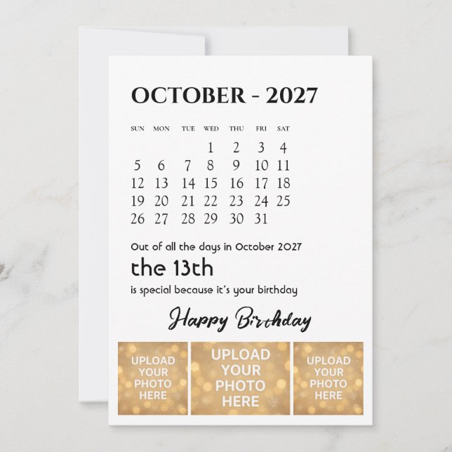 Custom Birthday Greeting Card (Front)