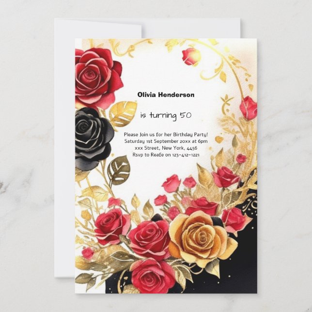 Custom Birthday Invitation (Front)