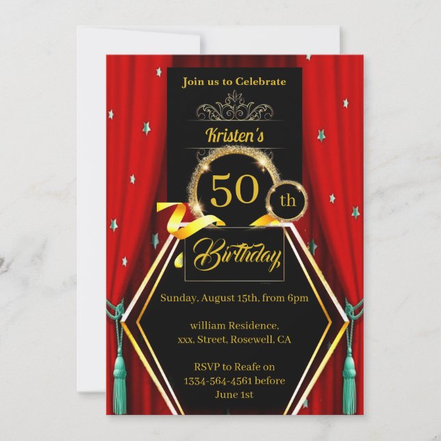 Custom Birthday Invitation (Front)