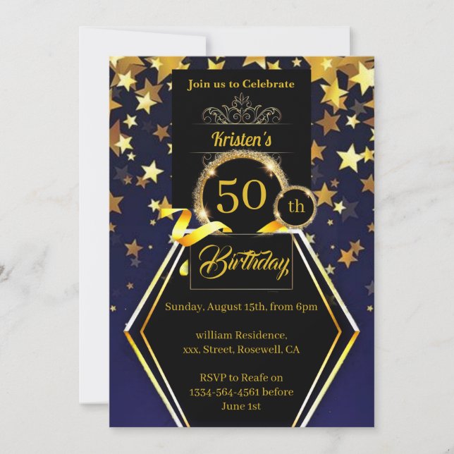 Custom Birthday Invitation (Front)