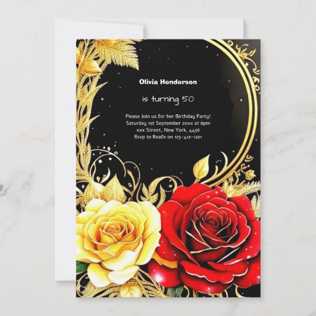 Custom Birthday Invitation (Front)