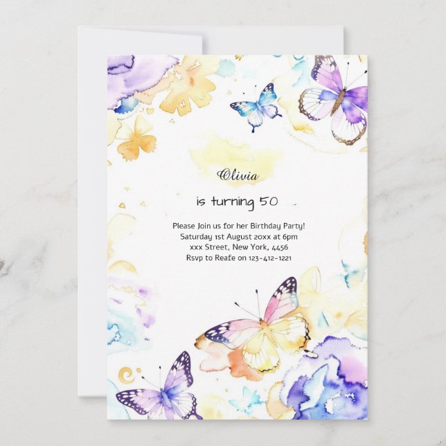 Custom Birthday Invitation (Front)