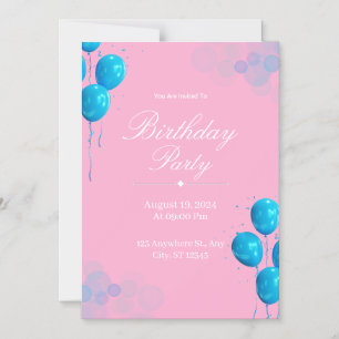 Custom Birthday Invitation Card