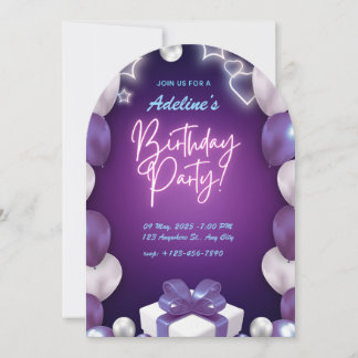 Custom Birthday Invite for Adults