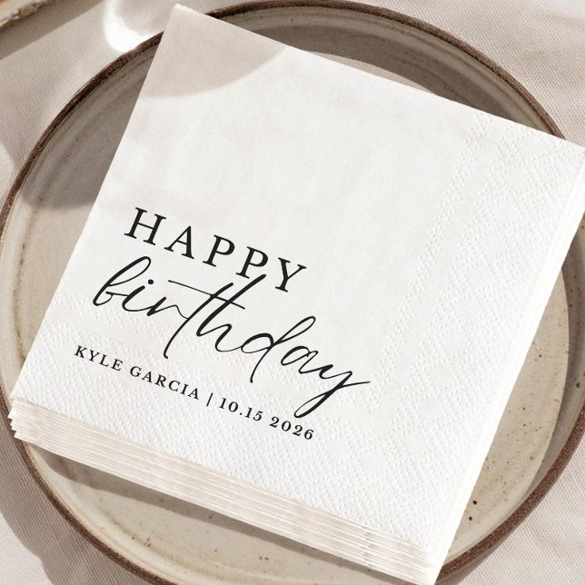 Custom Birthday Napkins with Text - Personalised  (Creator Uploaded)