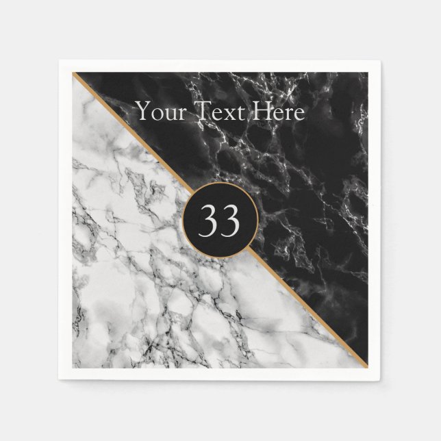 Custom Birthday or Anniversary Napkins Template (Front)