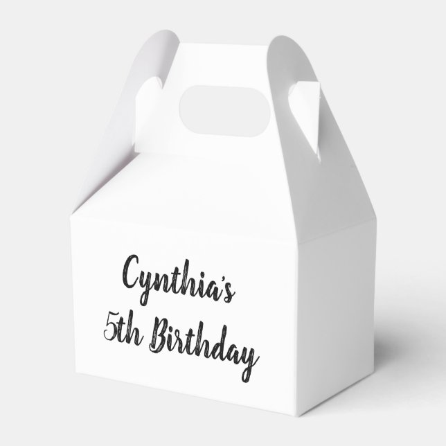 Custom Birthday Party Favour Boxes (Front Side)