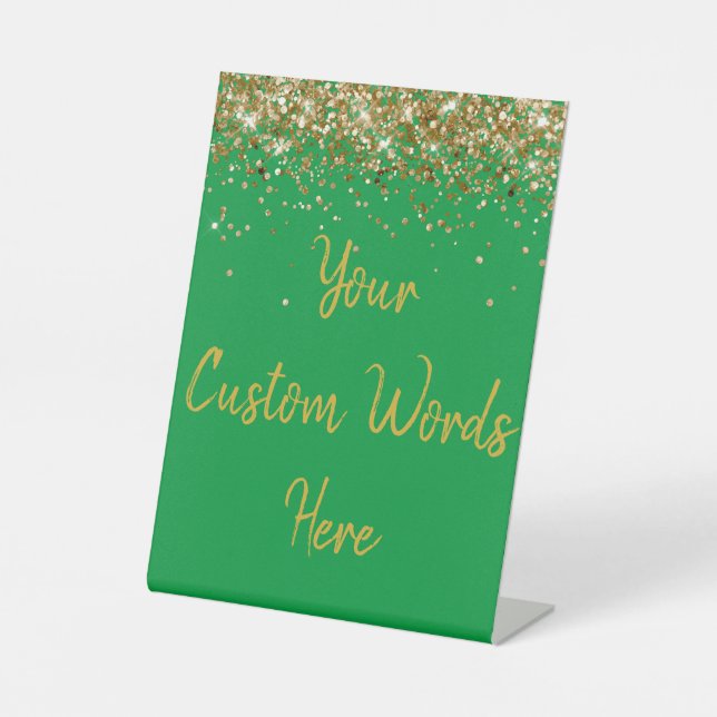 Custom Birthday Party Personalised Your Text Here  Pedestal Sign (Front)