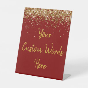 Custom Birthday Party Personalised Your Text Here Pedestal Sign