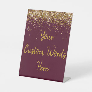 Custom Birthday Party Personalized Your Text Here  Pedestal Sign