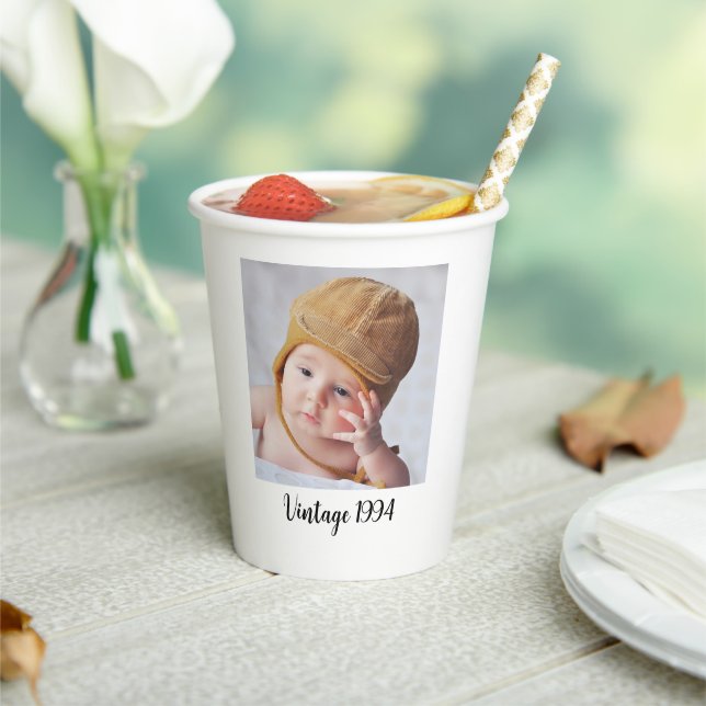 Custom birthday party photo gifts party decoration paper cups (Insitu)