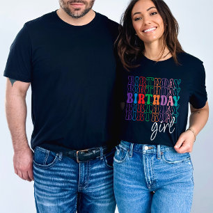 Custom Birthday Party Team Squad Or Crew Matching T-Shirt