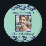 Custom Birthday Photo Name 50th Birthday Thank You Magnet<br><div class="desc">Festive magnet for celebrating birthdays. Personalise with the birthday person's photo,  age,  and name. You can also change the colours of the text and the background.</div>