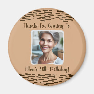 Custom Birthday Photo Name 50th Birthday Thank You Magnet