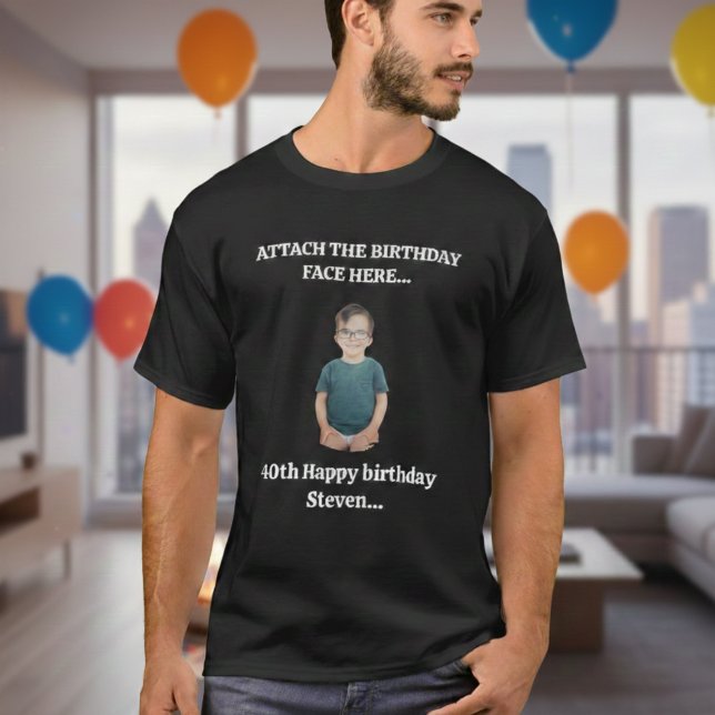Custom Birthday Photo Shirt – Personalized Face (Creator Uploaded)