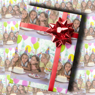 Custom Birthday Photo Wrapping Paper