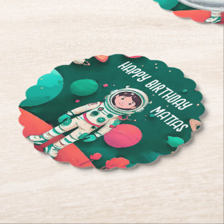 Custom Birthday Postcards Paper Coaster