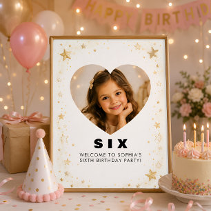 Custom Birthday Poster Girl Age 6