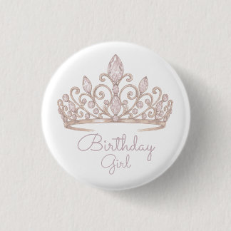 Custom Birthday Princess Blush Pink Badge