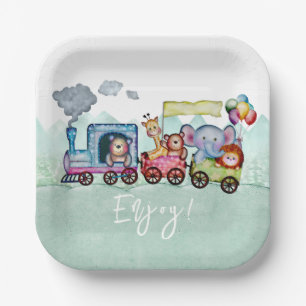 Custom Birthday Sign Chugga Chugga Choo Choo  Paper Plate