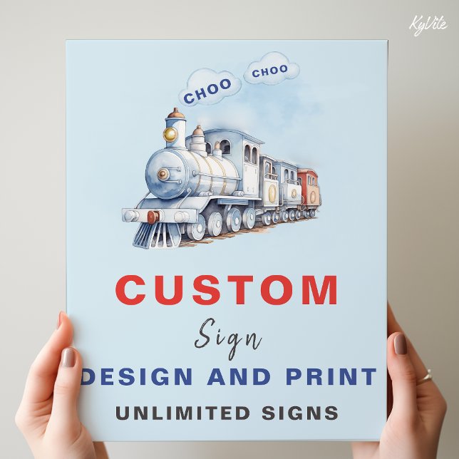 Custom Birthday Sign Chugga Chugga Choo Choo Theme (Creator Uploaded)