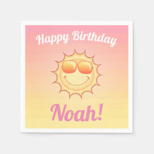 Custom Birthday Sunset Napkin
