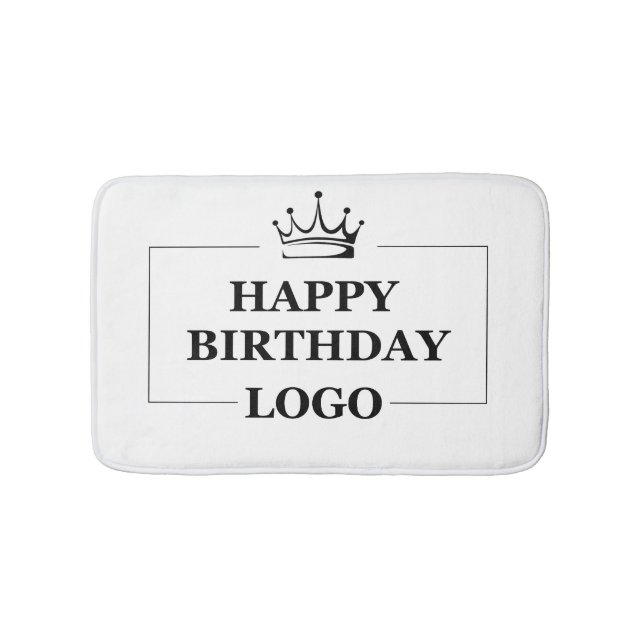 Custom Birthday Template Personalise Gift Design Bath Mat (Front)