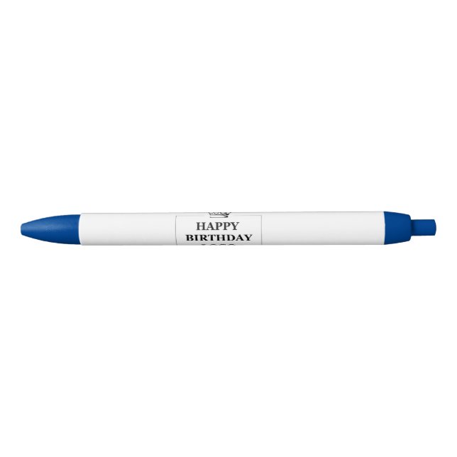 Custom Birthday Template Personalise Gift Design Black Ink Pen (Front)