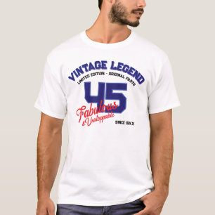 Custom Birthday Varsity Age & Year Gift T-Shirt