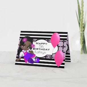 Custom Birthday w/Cute Lil Girl Card