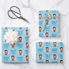 Custom Birthday Wrapping Paper Colourful Blue