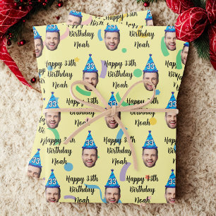 Custom Birthday Wrapping Paper, Happy Birthday Paper Sheet