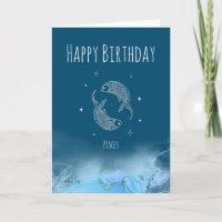 Custom birthday zodiac Pisces star sign marble