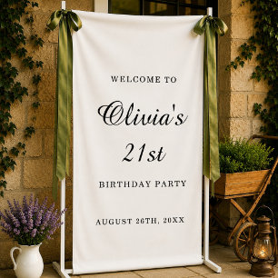 Custom Bithday Welcome 21st Birthday Customised Banner