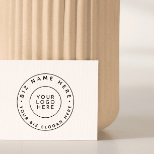 Custom Biz Name Logo Slogan Modern  Self-inking Stamp