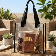 Custom "BK" Monogram Clear Stadium