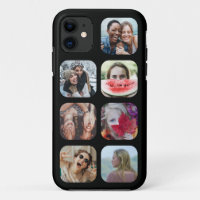 Custom Black 7 Photo Square Template