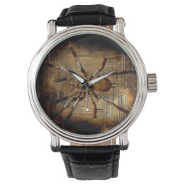 Custom Black and Brown Creepy Crawly Spider Watch