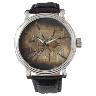 Custom Black and Brown Creepy Crawly Spider Watch