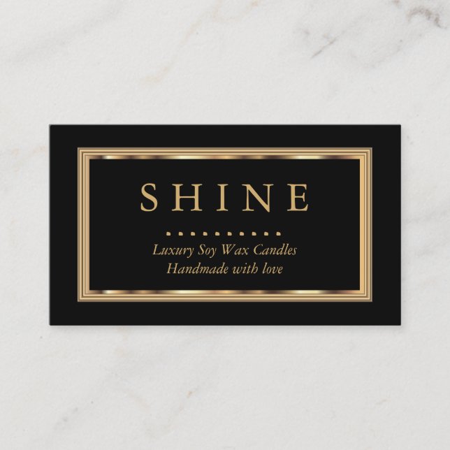Custom Black and Gold Business Card (Front)