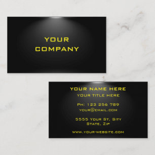 Custom Black and Gold Business Card Template