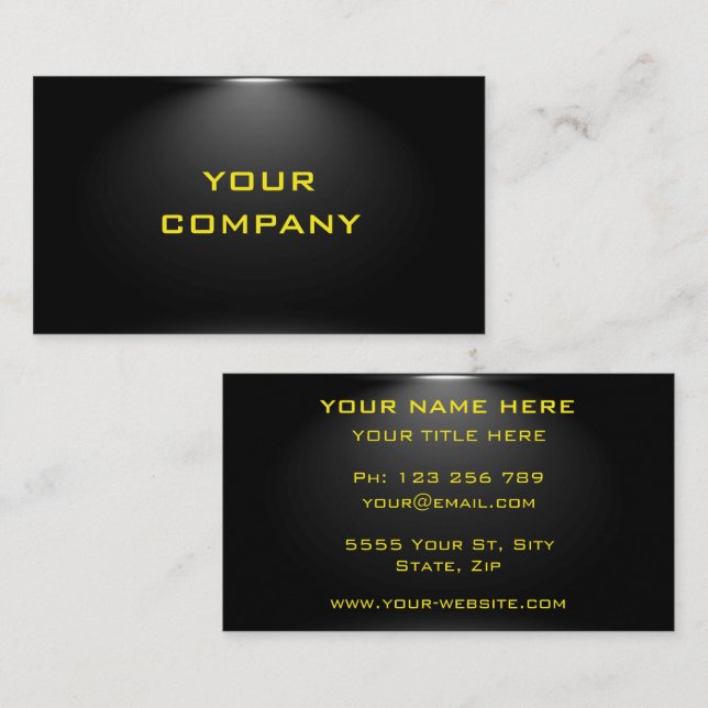 Custom Black and Gold Business Card Template (Front/Back)